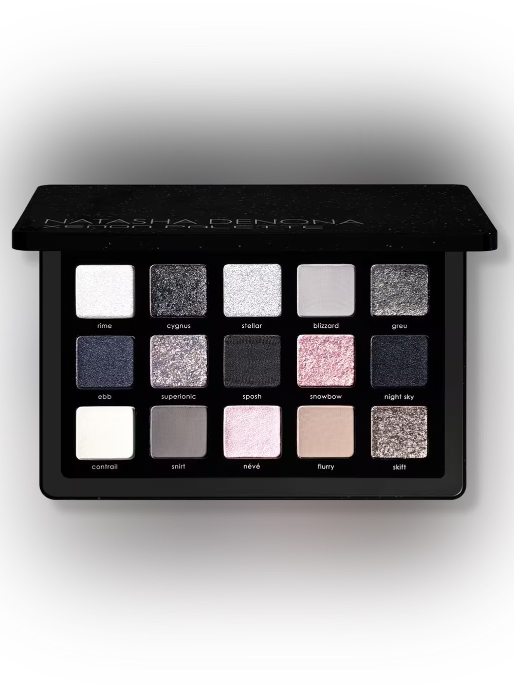 Natasha Denona Xenon Palette- cool toned, edgy, glam, smoky, limited edition
